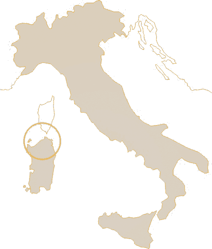 cartina dell'italia dove viene indicata la zona della sardegna dove si trova Porto Pozzo